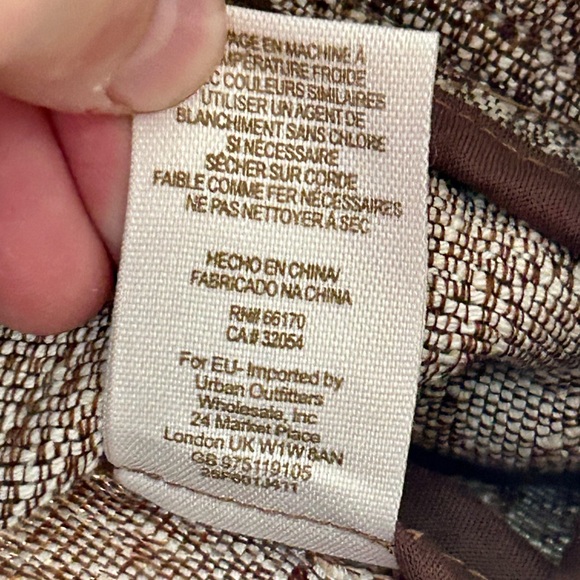 Free People Moto Style Distressed Jacquard Jacket size 0 Brown Woven Tapestry - Picture 10 of 16